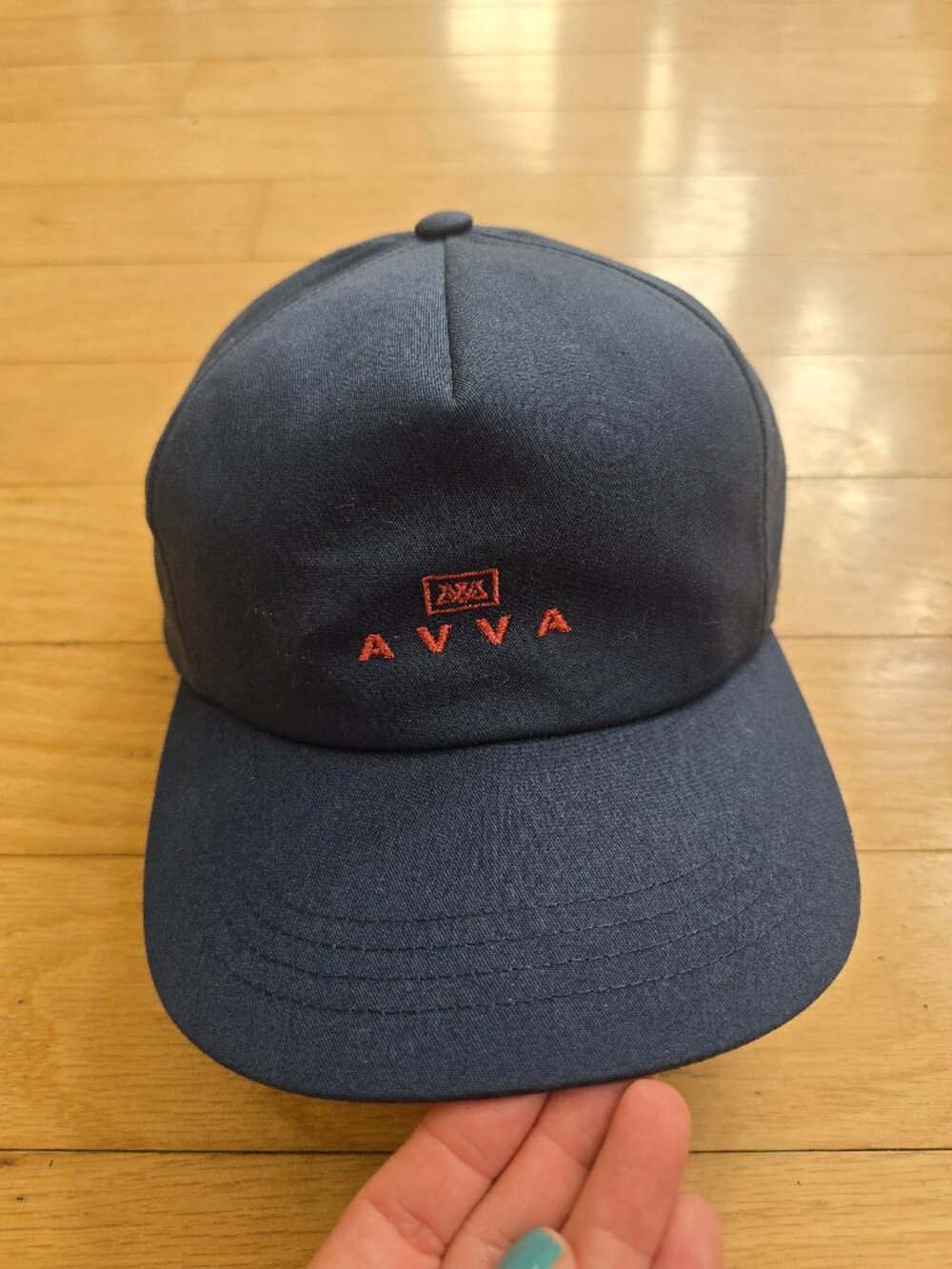 AVVA Athletes Vs Cancer Navy Blue Yupoong 5 Panel Baseball Cap Snapback Hat